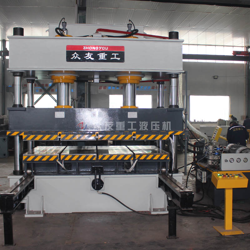 315吨四柱移动工作台带加热板液压机